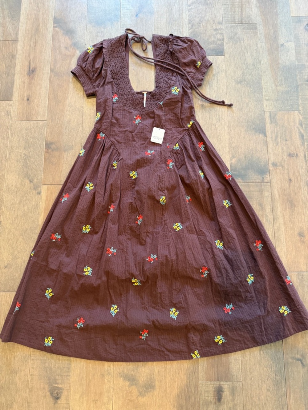 NWT Free People Maisie Embroidered Midi Dress - Medium - Picture 4 of 12
